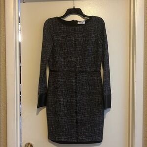 Bailey 44  Medium/Large, tweed with vegan leather detail dress, P2P 17”